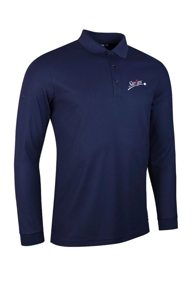 Long Sleeve Polo — Navy