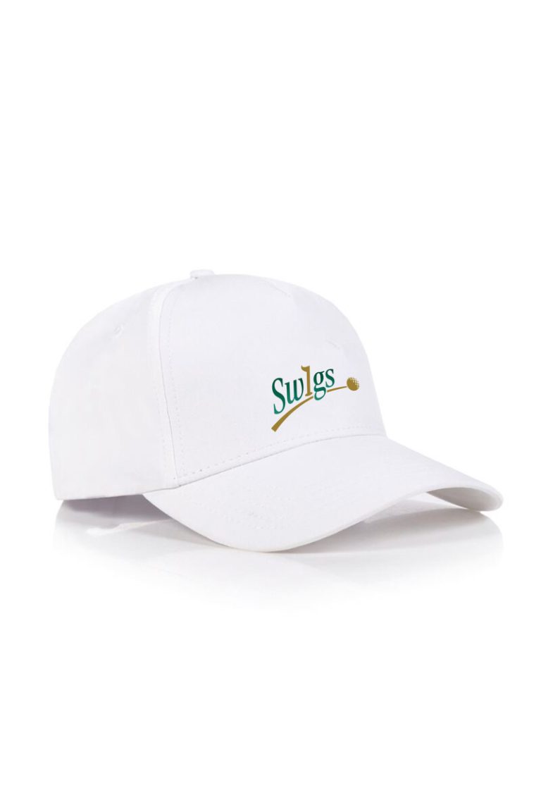 Baseball Cap — White (Green Logo)