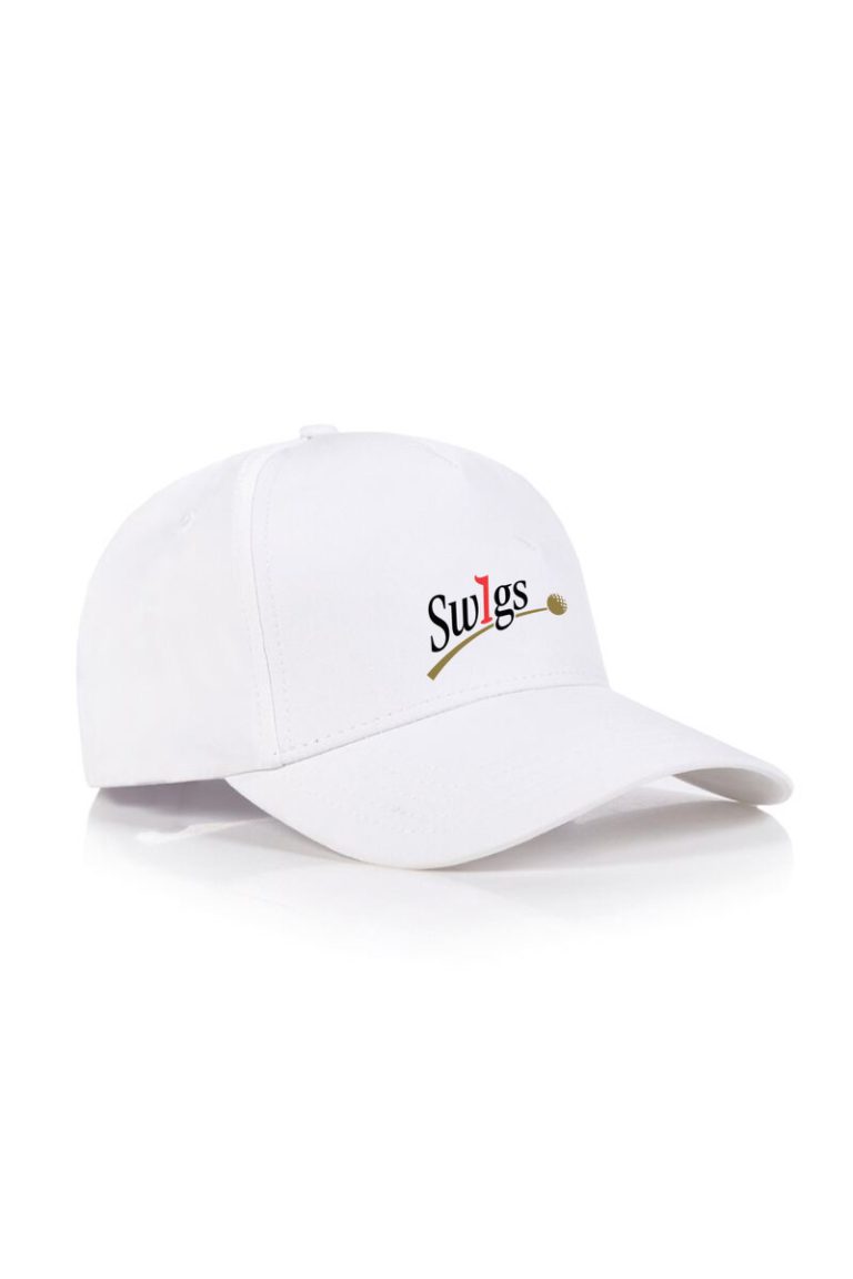 Baseball Cap — White (Navy Logo)